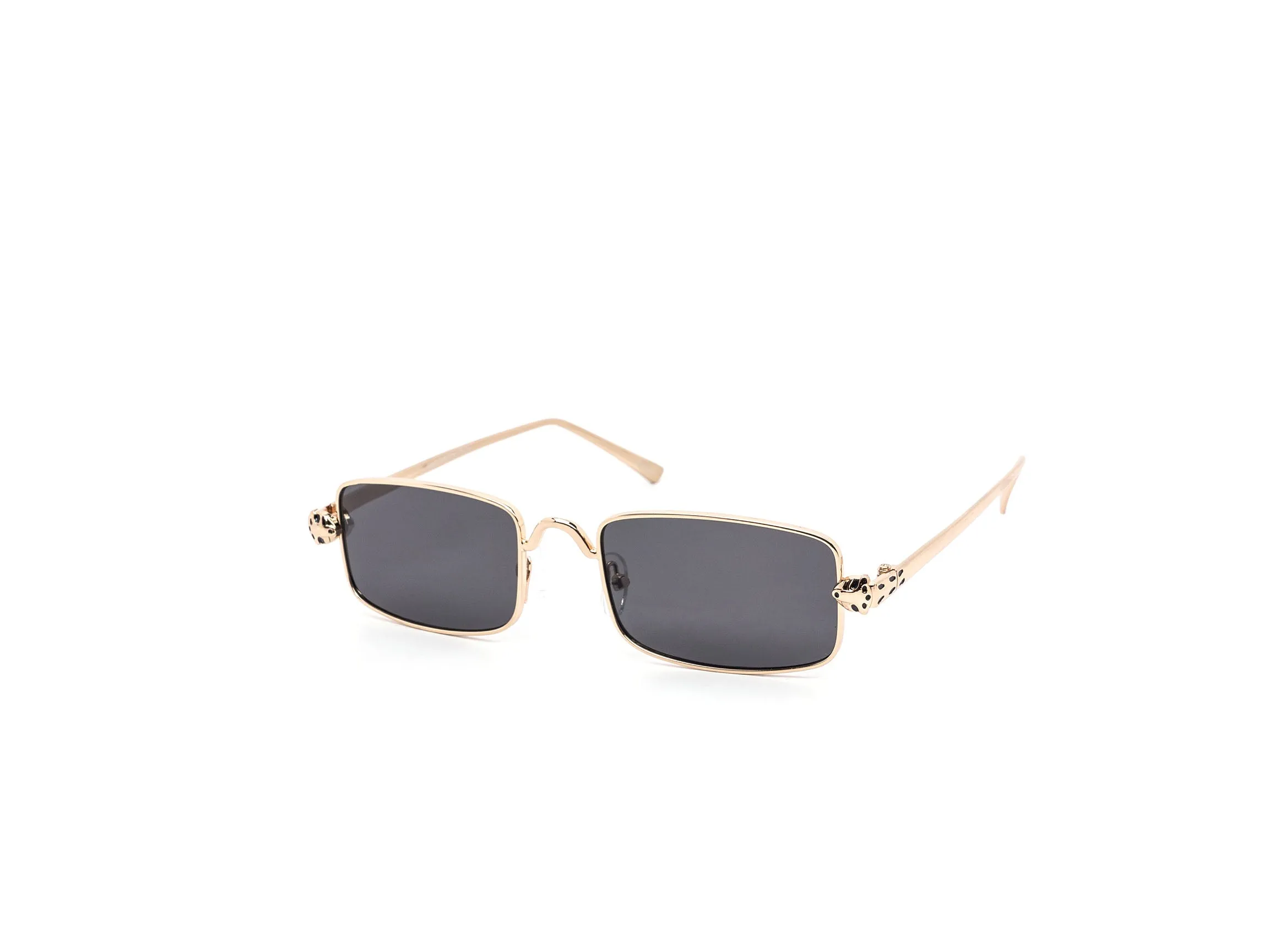 12 Pack: Chic Skinny Rectangle Metal Frame Wholesale Sunglasses
