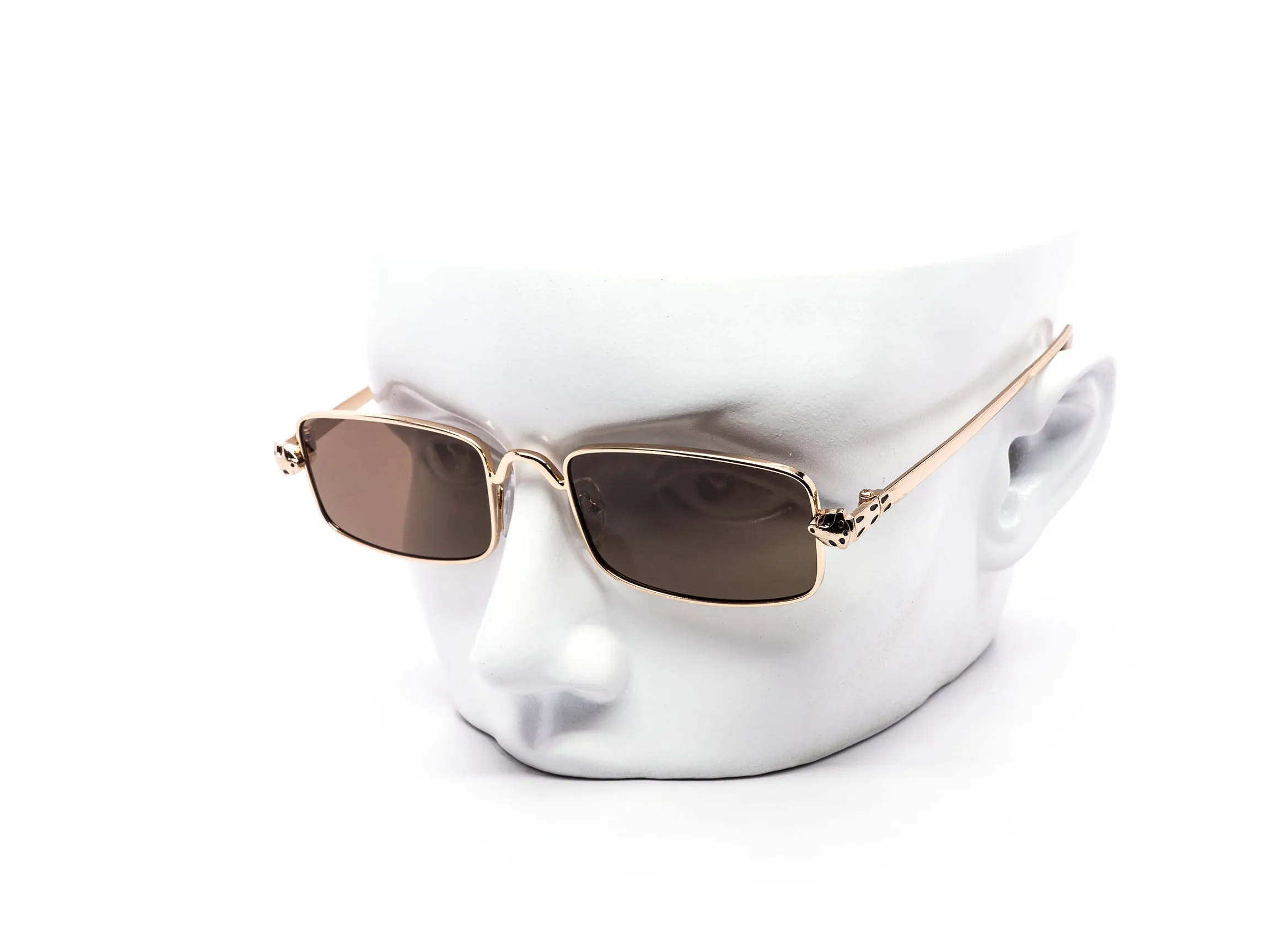 12 Pack: Chic Skinny Rectangle Metal Frame Wholesale Sunglasses