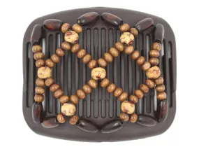 African Butterfly Hair Comb - Ndebele Brown 73