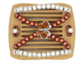 African Butterfly LadyBug Hair Comb - Blonde 55