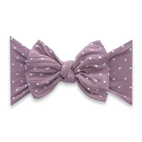 Baby Bling Bows - Shabby Knot - Lilac Dot