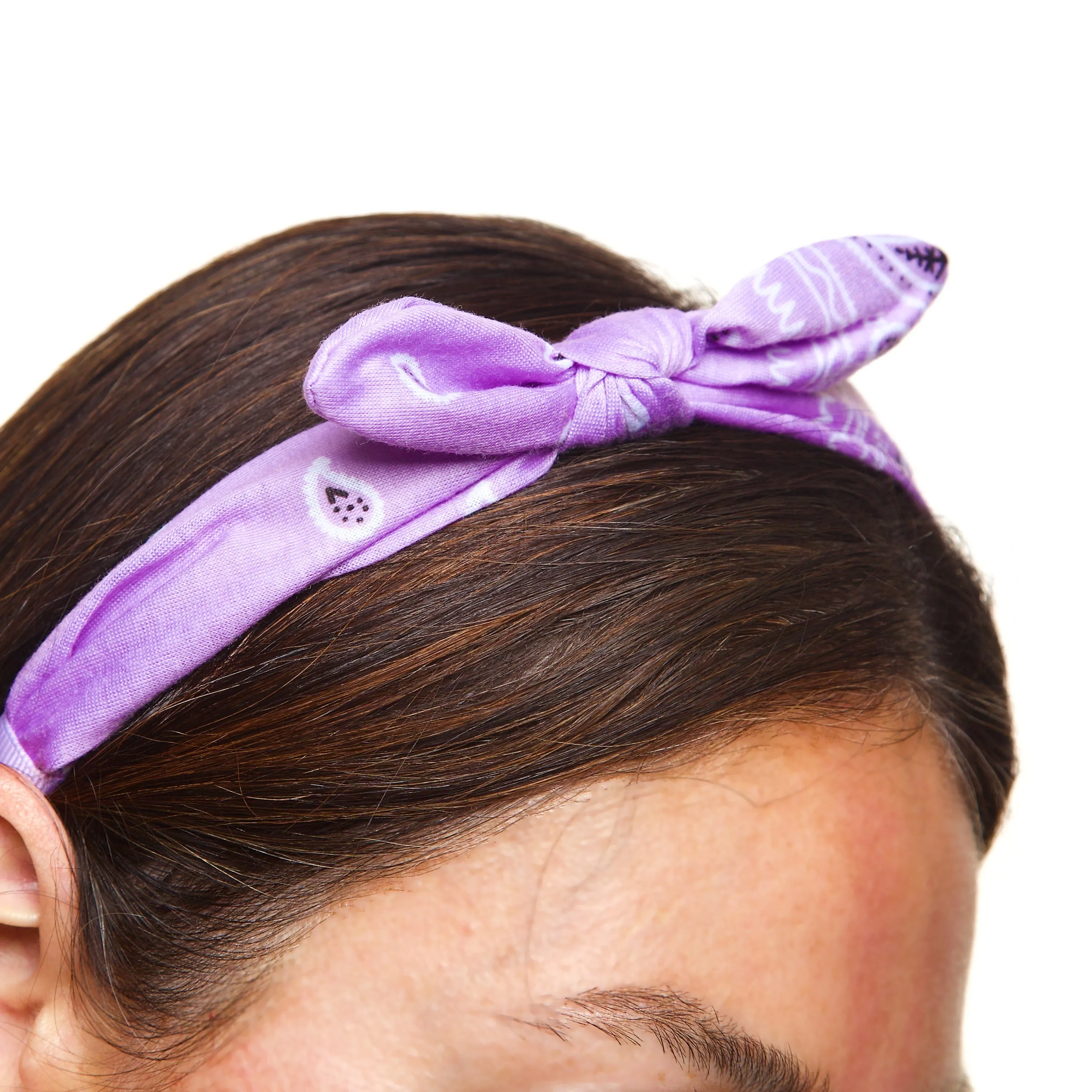 Bandana Bow Headbands, Women & Girls Assorted Colors, 3 Ct