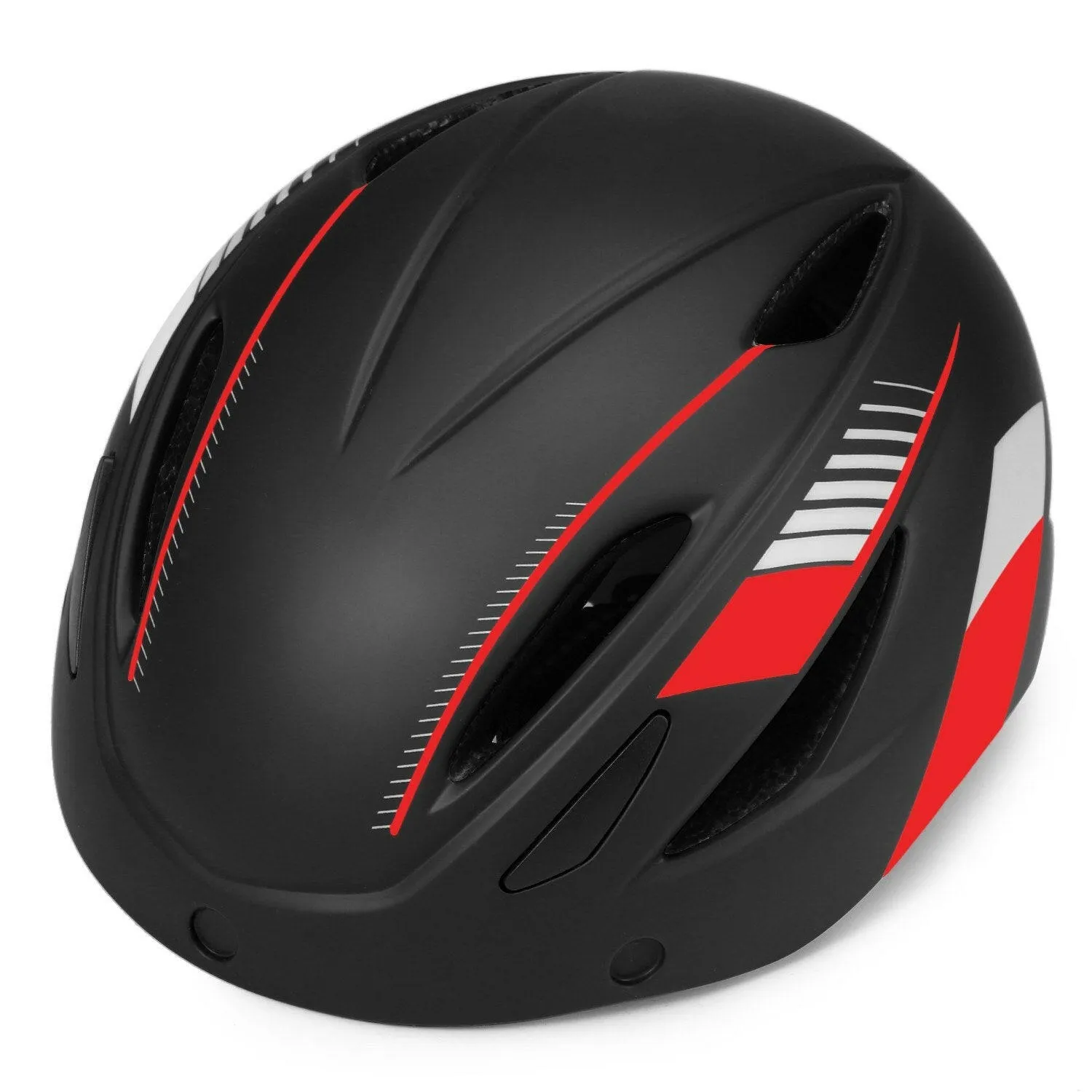 Bike Helmet Motorcycling Helmet with Rechargeable Waterproof Back Light Detachable Magnetic Visor UV Protective for Men Women