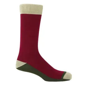 Burgess Men's Socks - Burgundy