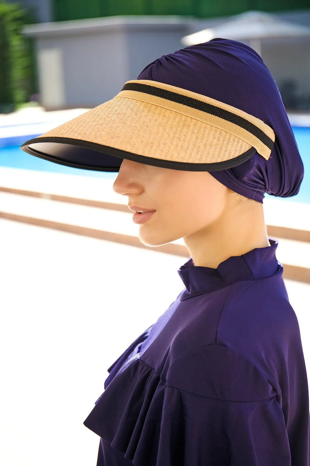Camel Straw Visor Hat 14394