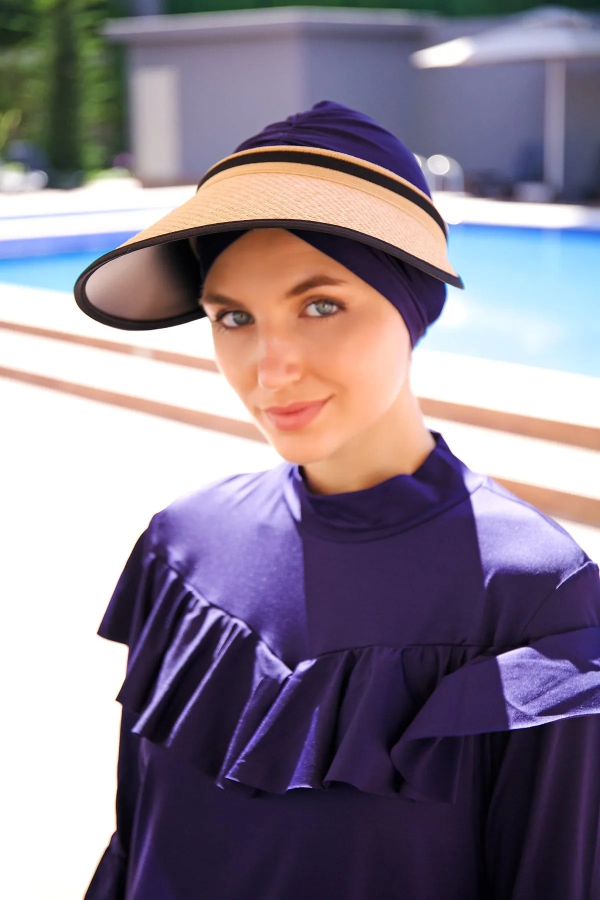 Camel Straw Visor Hat 14394