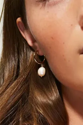 CICI PEARL EARRINGS 18K GP Stainless