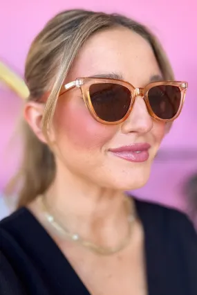 Clear Brown Lense Round Sunglasses