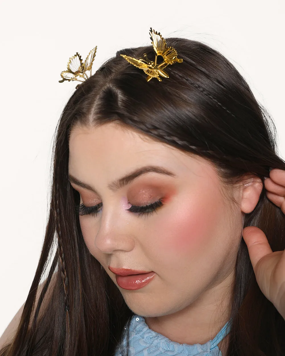 Clear Skies Butterfly Pair Hair Clips