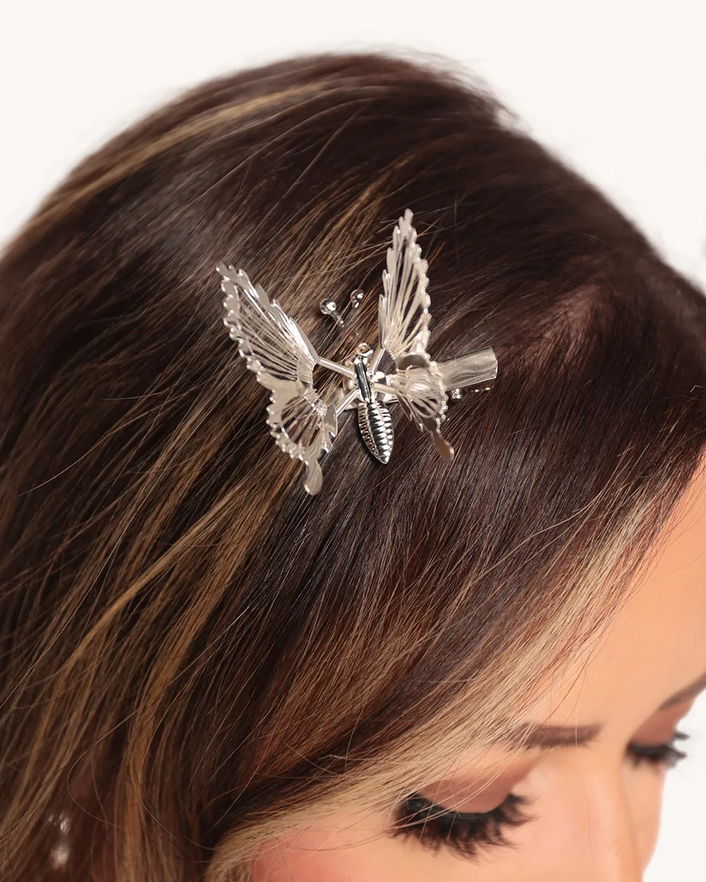 Clear Skies Butterfly Pair Hair Clips