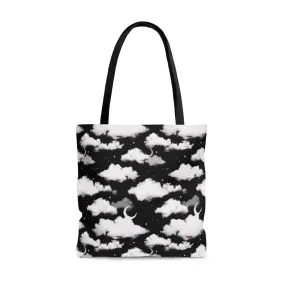 Cloudy Sky Tote Bag (Black)
