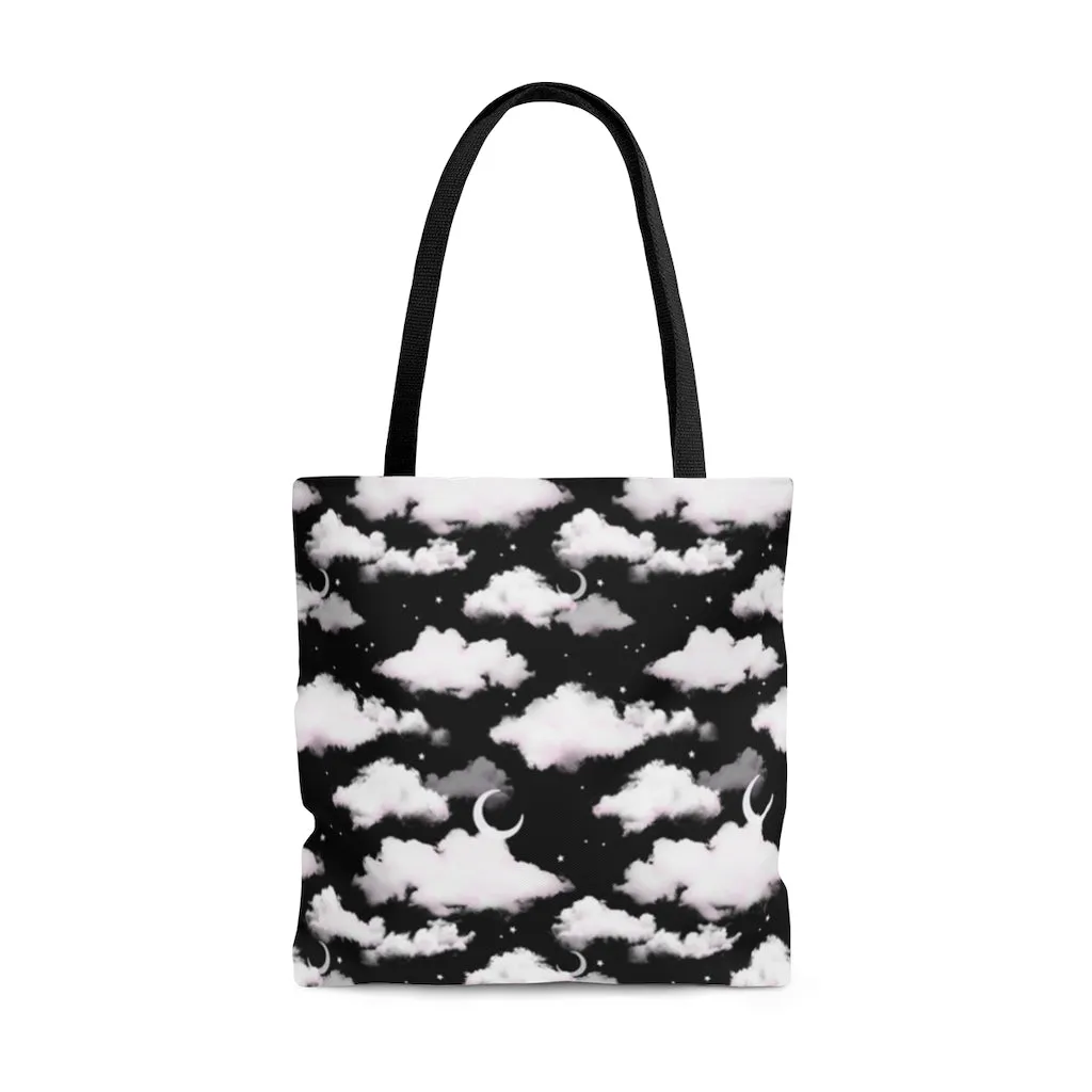Cloudy Sky Tote Bag (Black)
