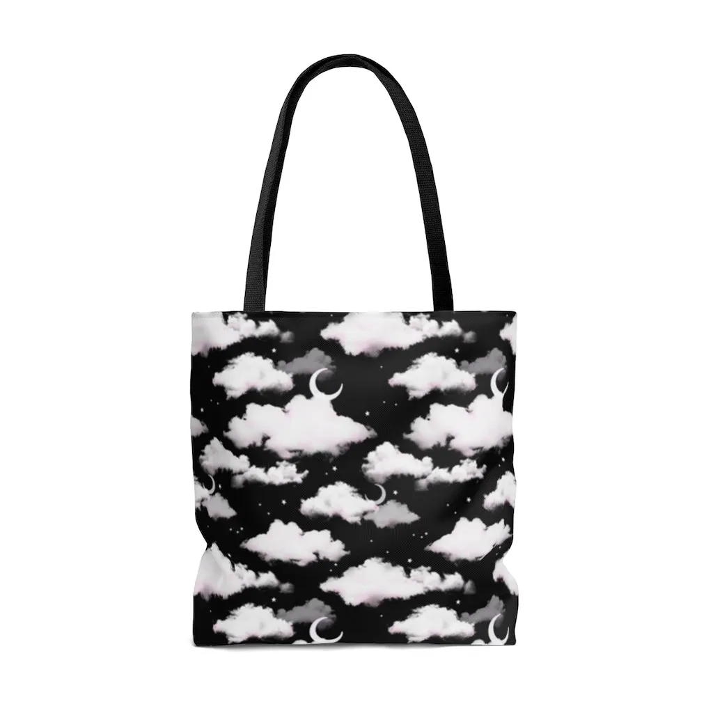 Cloudy Sky Tote Bag (Black)