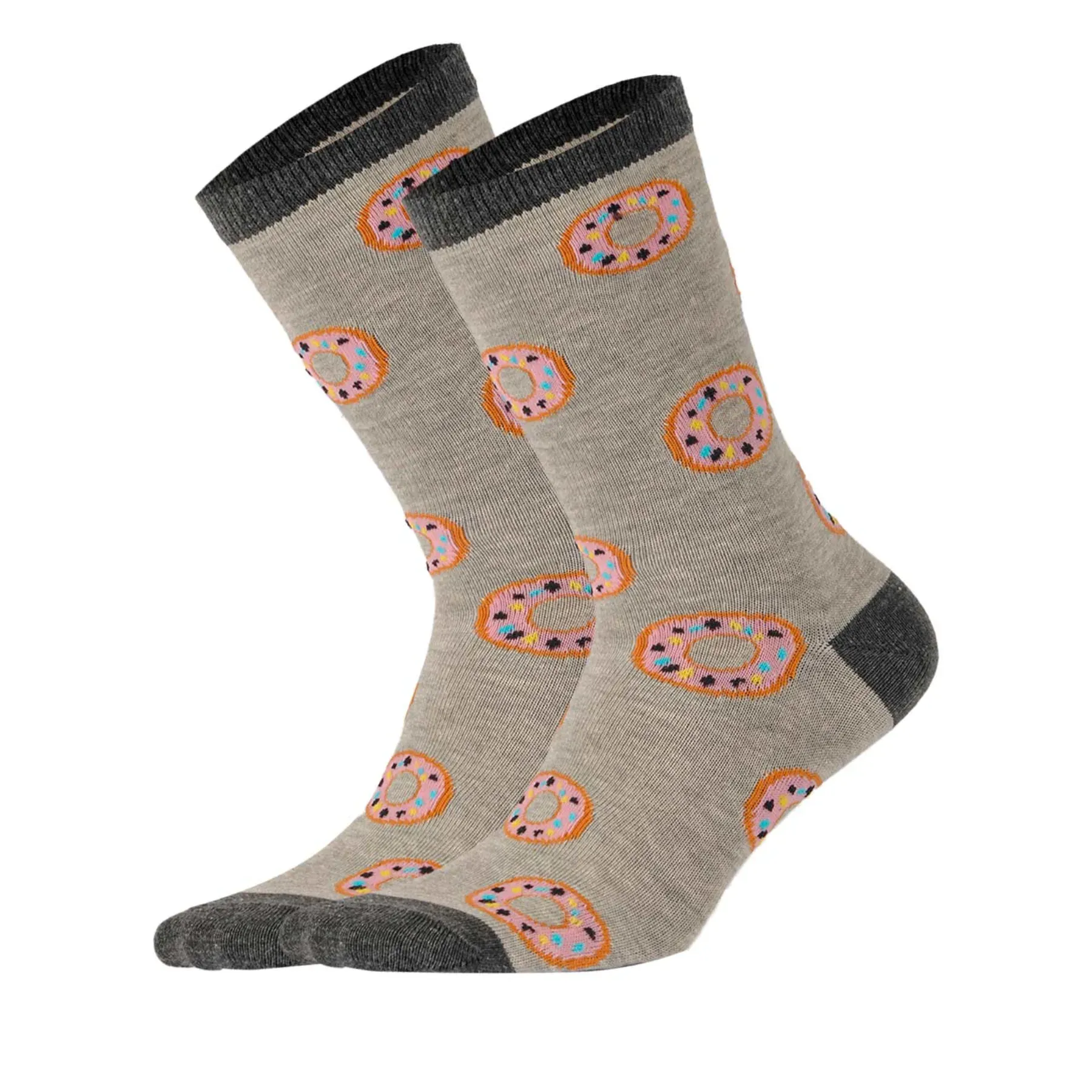 Cotton, Grey, Doughnut Themed Socks