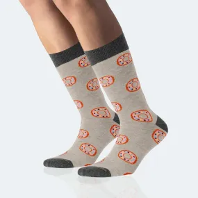 Cotton, Grey, Doughnut Themed Socks