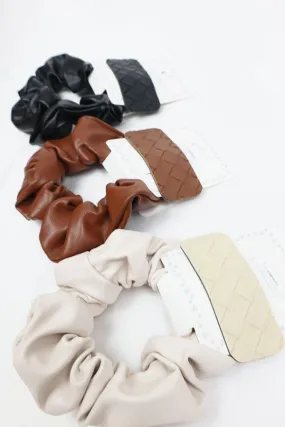 DEAL!! Faux Leather Hair Scrunchie