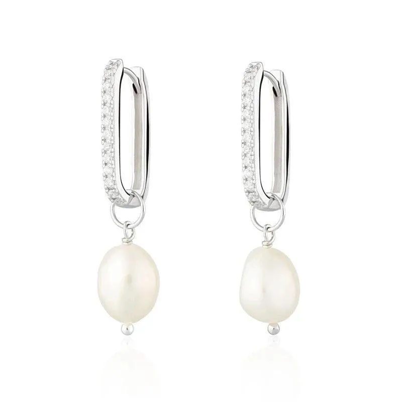 Elegant Silver Pearl Earrings: Timeless Luxury & Sophistication
