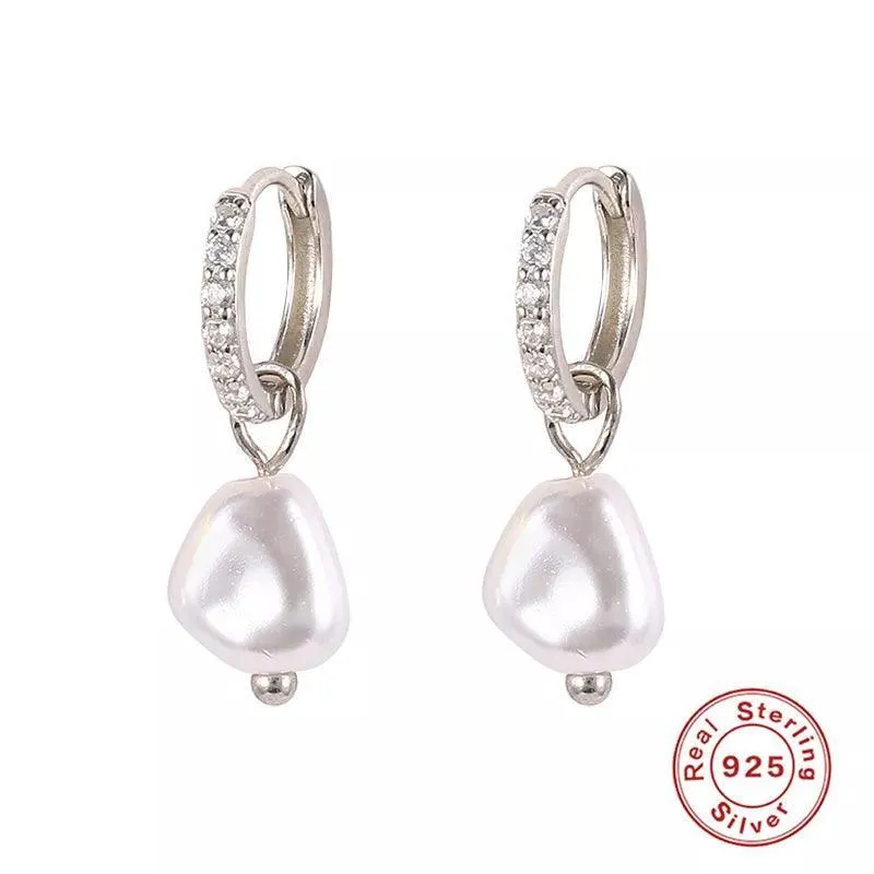 Elegant Silver Pearl Earrings: Timeless Luxury & Sophistication