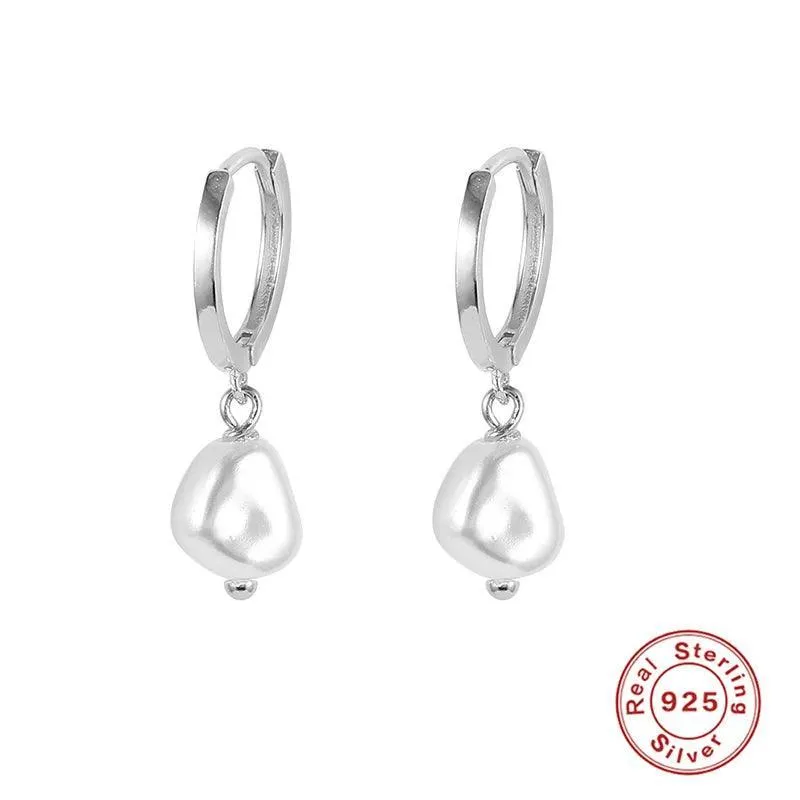 Elegant Silver Pearl Earrings: Timeless Luxury & Sophistication