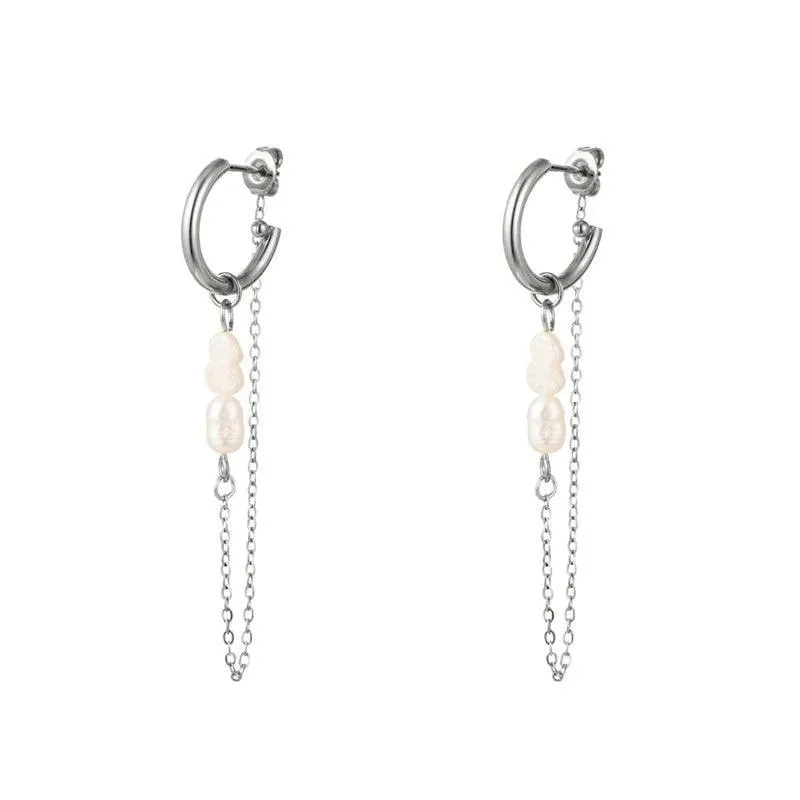 Elegant Silver Pearl Earrings: Timeless Luxury & Sophistication