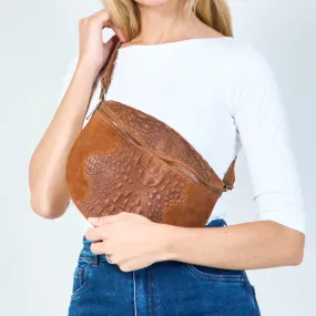 Embossed leather crossbody bag wholesale