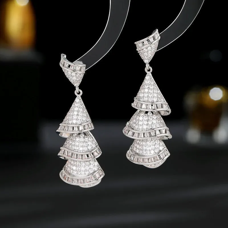 Fashion Cubic Zirconia Earring for Wedding,Dangler for  Prom Dangler Jewelry for Women LYHR02526