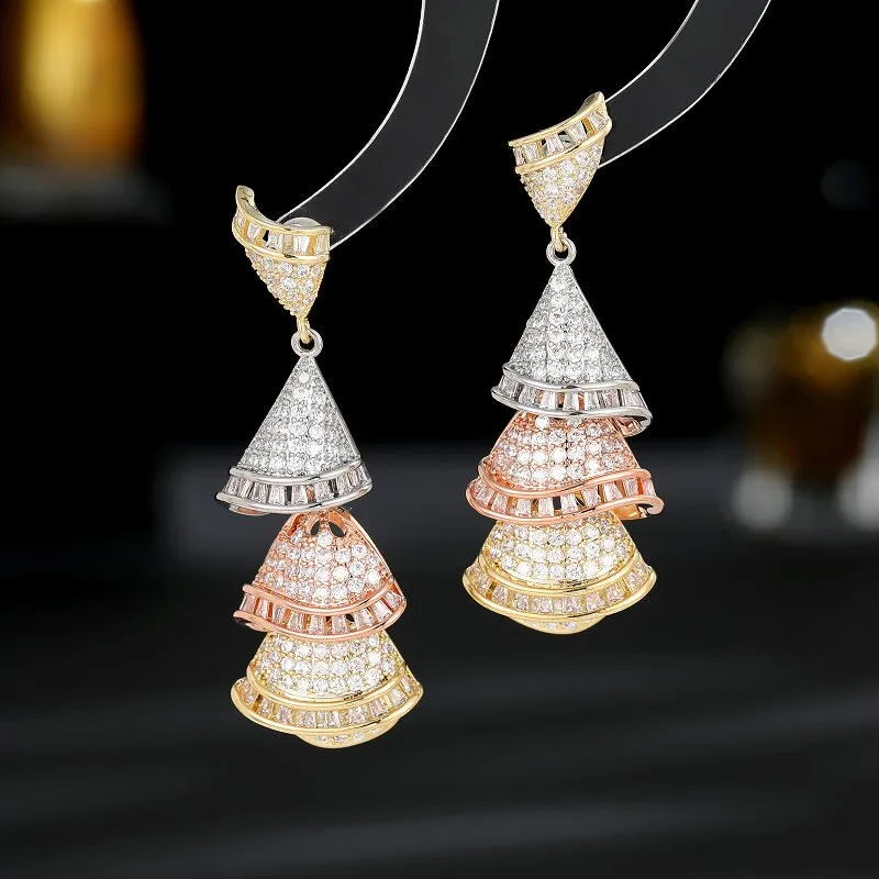 Fashion Cubic Zirconia Earring for Wedding,Dangler for  Prom Dangler Jewelry for Women LYHR02526