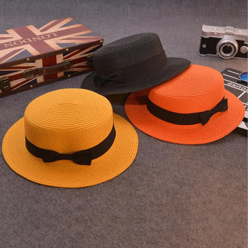 Fashion Cute summer hand made straw big brim sun hat for children and women