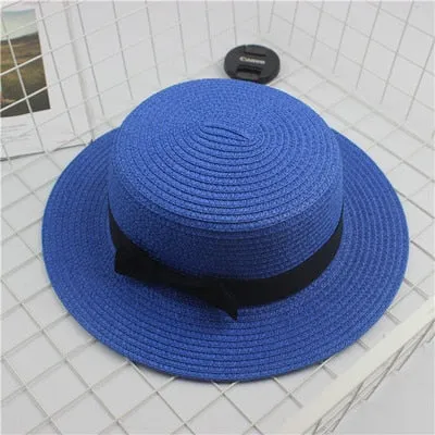 Fashion Cute summer hand made straw big brim sun hat for children and women