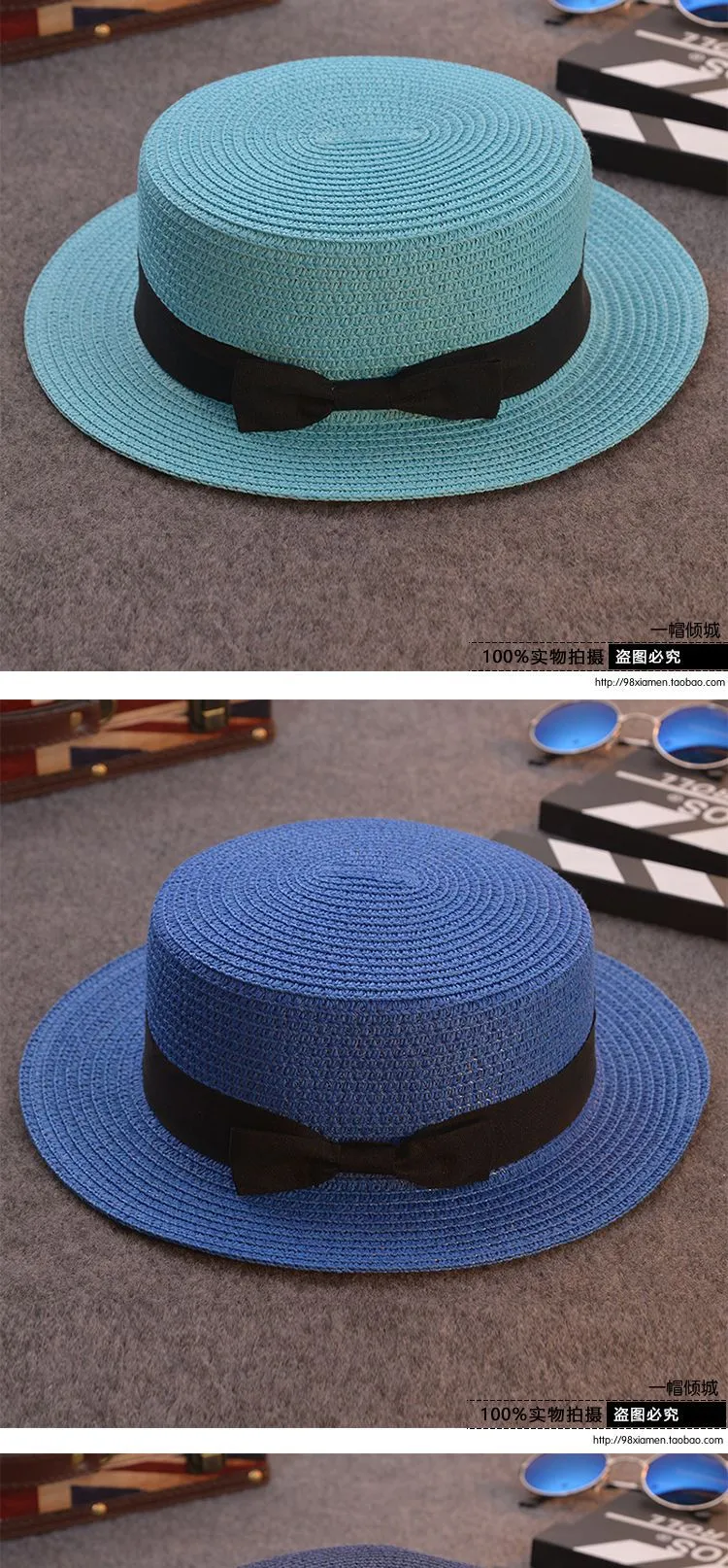 Fashion Cute summer hand made straw big brim sun hat for children and women