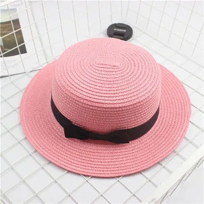 Fashion Cute summer hand made straw big brim sun hat for children and women