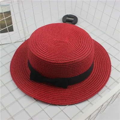 Fashion Cute summer hand made straw big brim sun hat for children and women