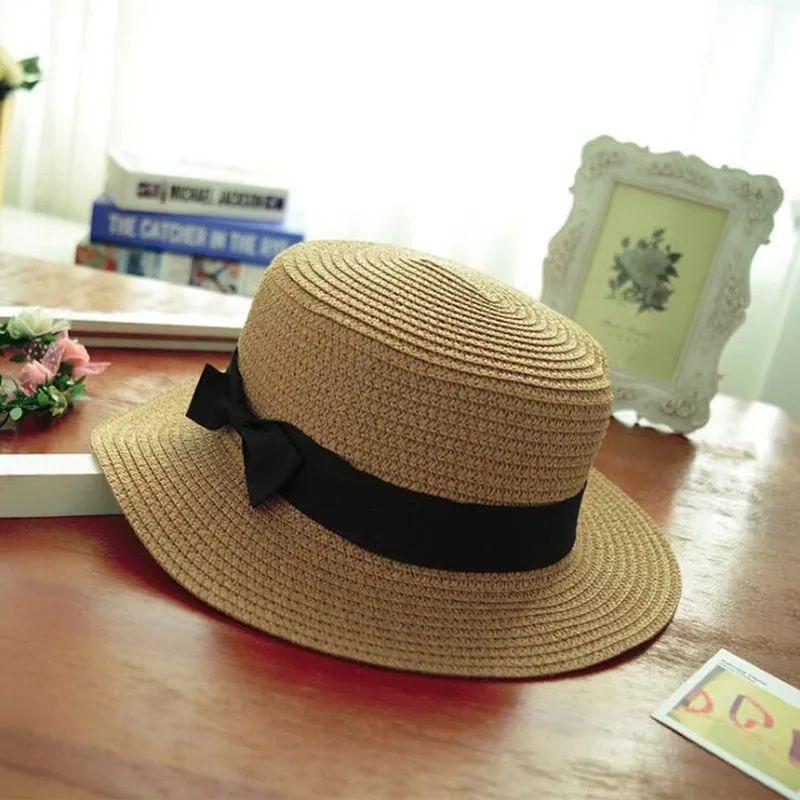 Fashion Cute summer hand made straw big brim sun hat for children and women