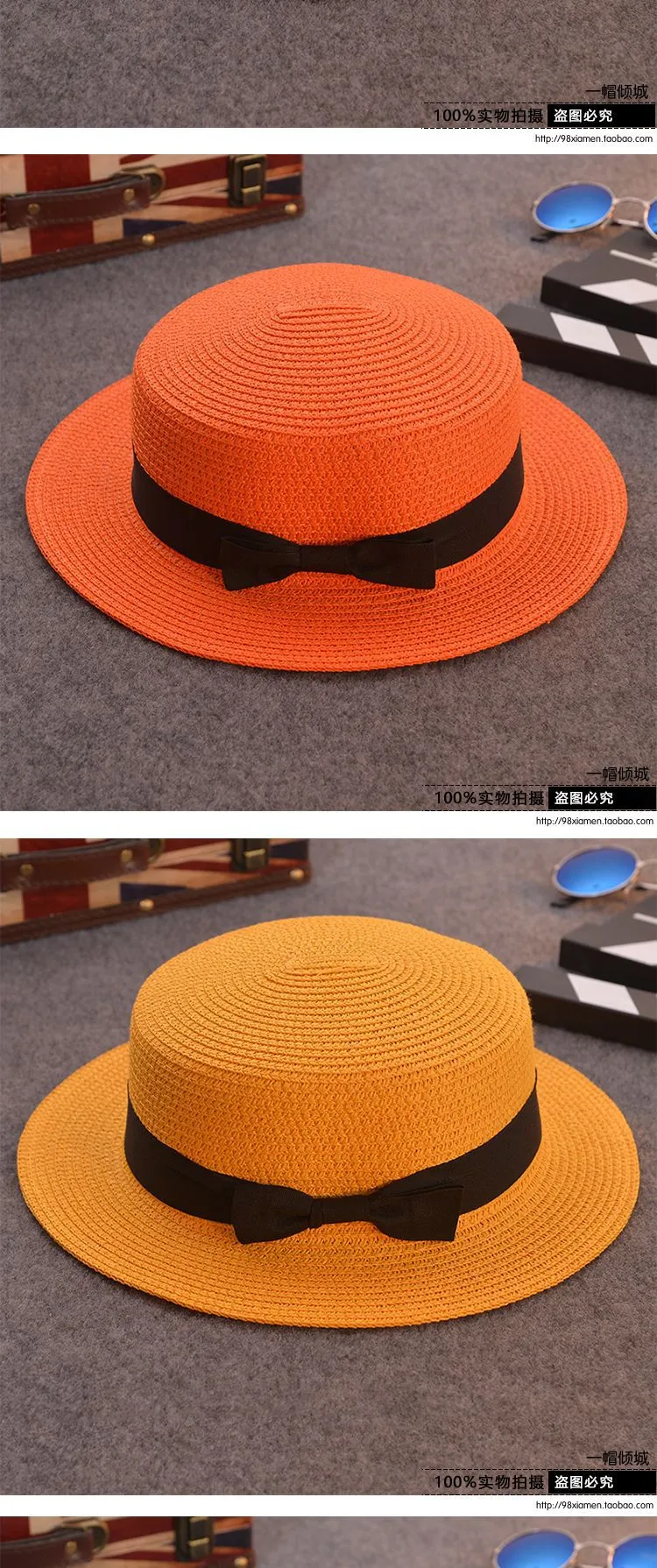 Fashion Cute summer hand made straw big brim sun hat for children and women