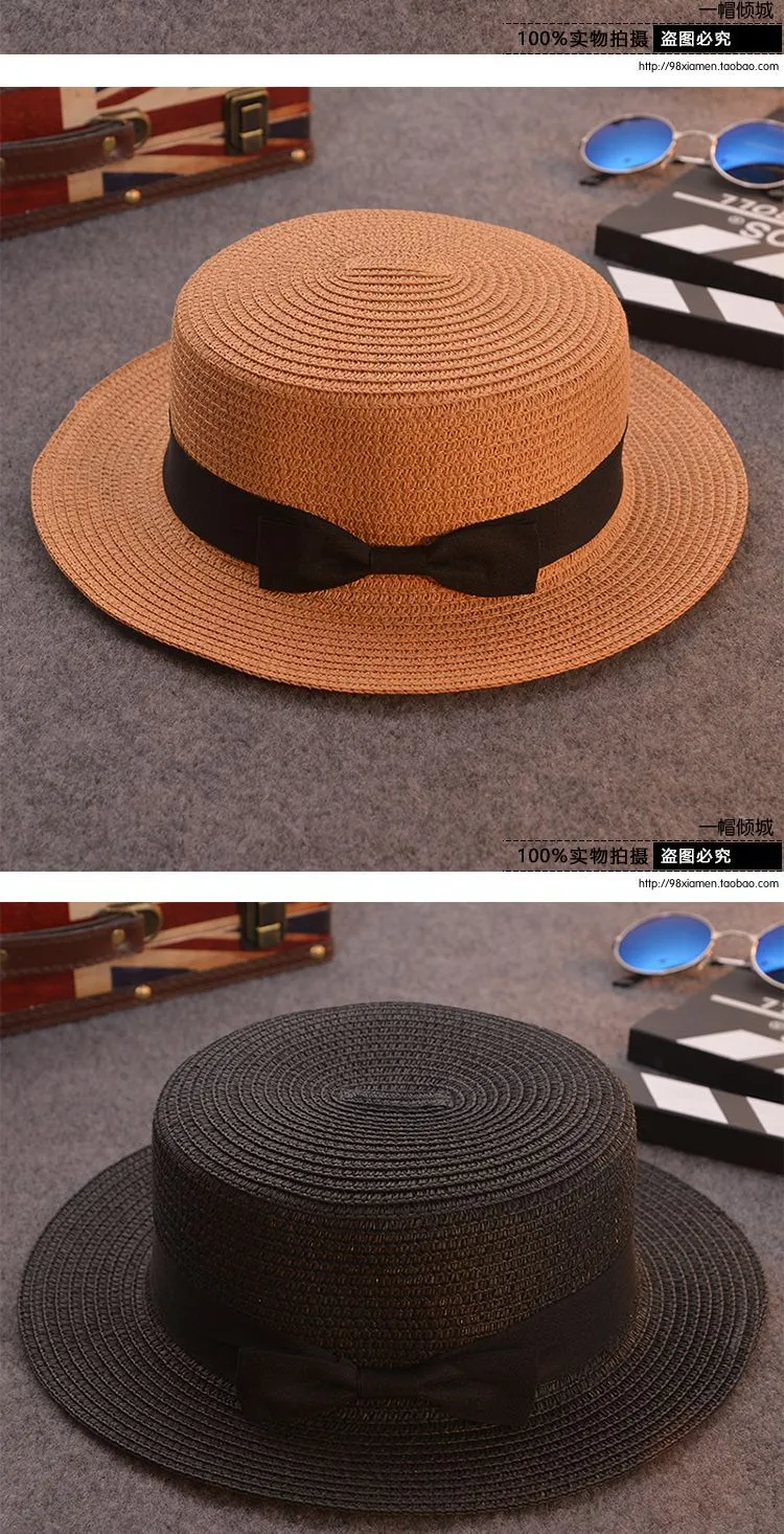 Fashion Cute summer hand made straw big brim sun hat for children and women