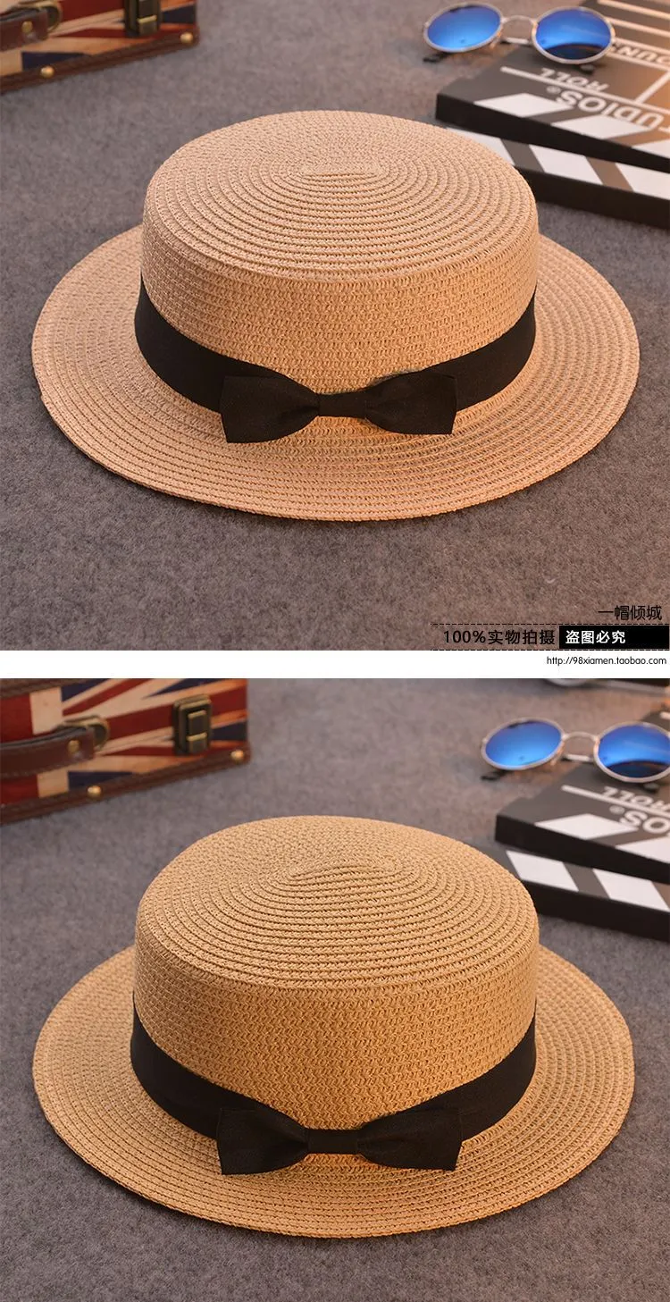 Fashion Cute summer hand made straw big brim sun hat for children and women