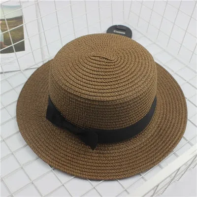 Fashion Cute summer hand made straw big brim sun hat for children and women