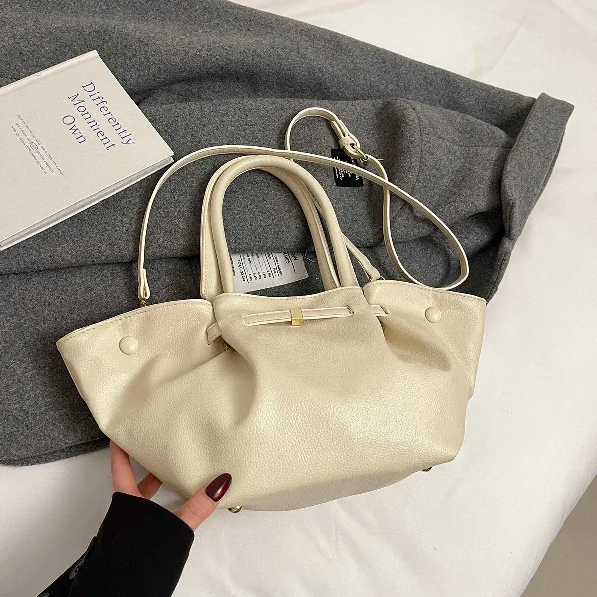Faux Leather Tote Bag for Women