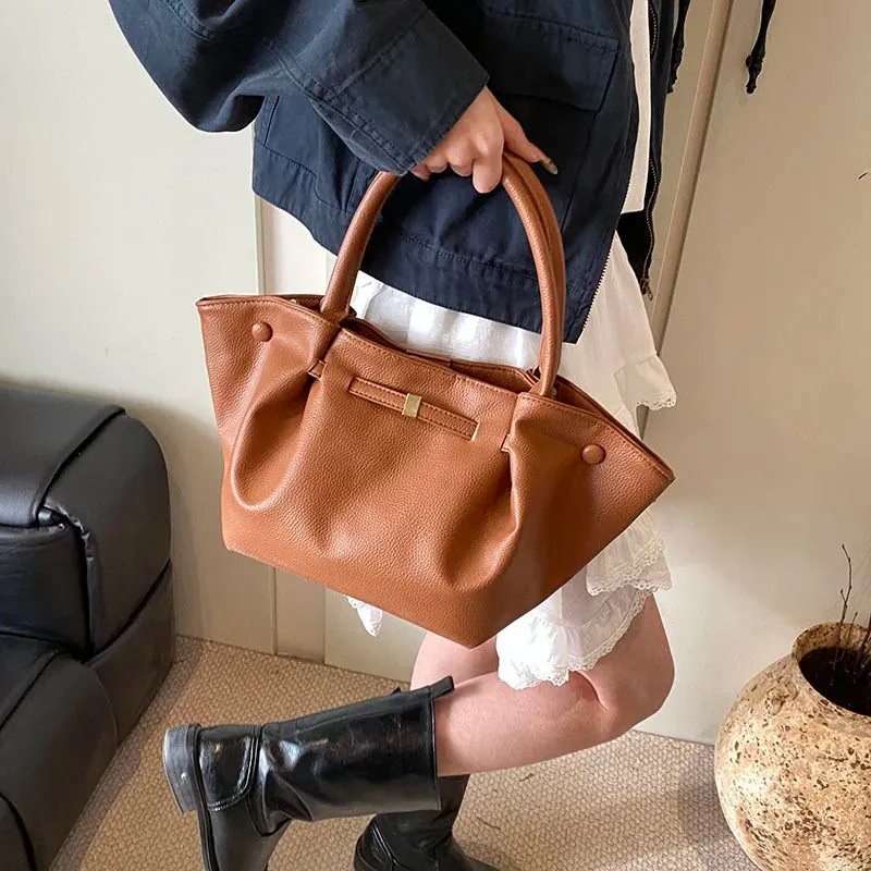 Faux Leather Tote Bag for Women