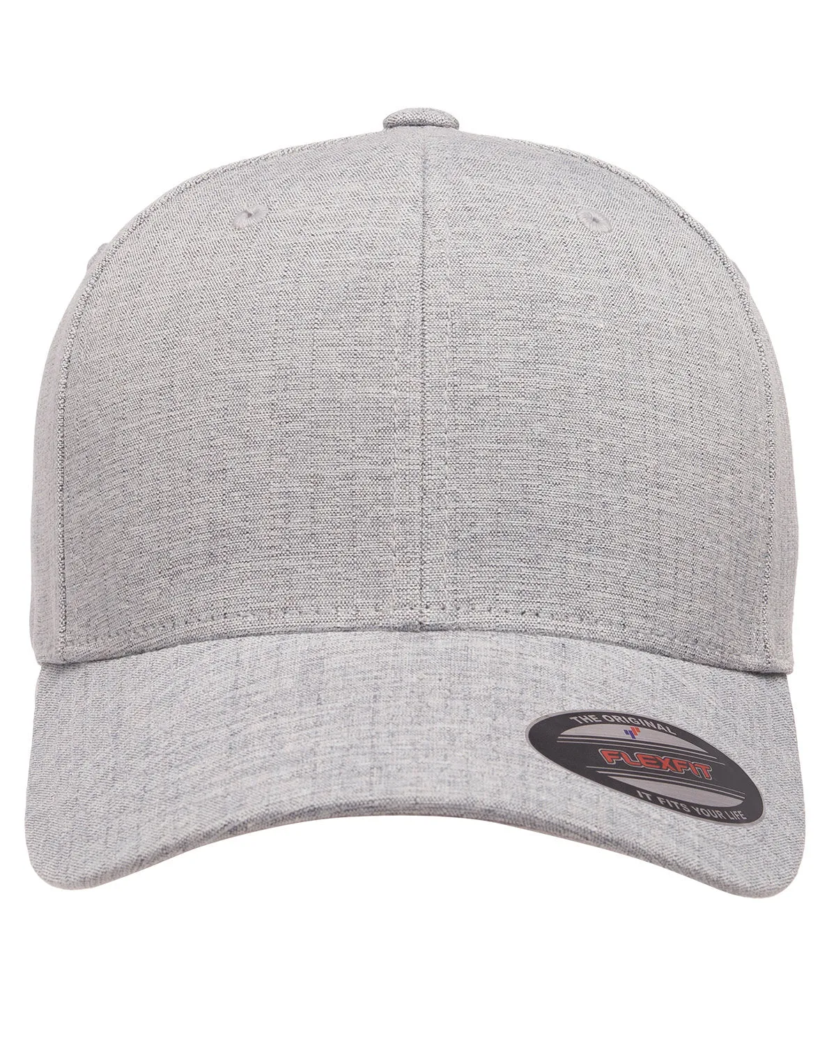 Flexfit Adult Heatherlight Custom Caps, Melange Silver
