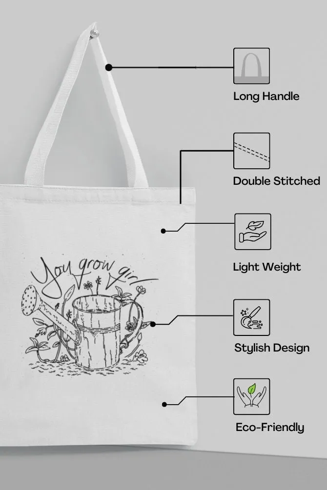 Fun Gardening Quote Zipper Tote Bag
