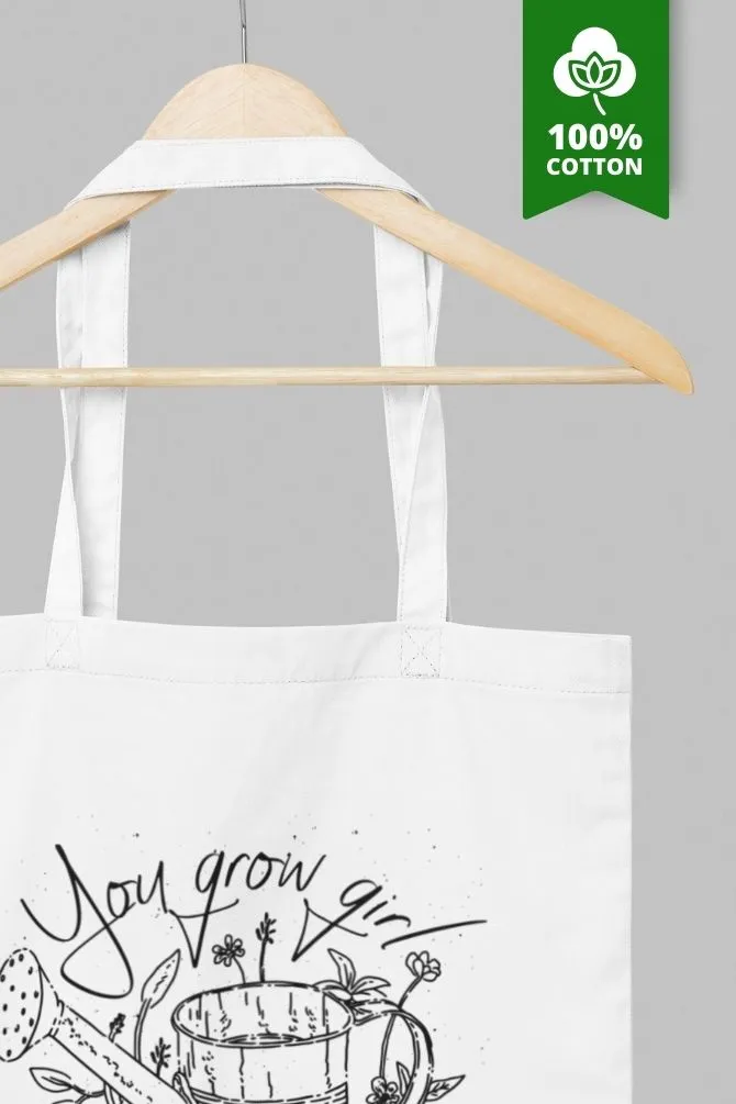 Fun Gardening Quote Zipper Tote Bag