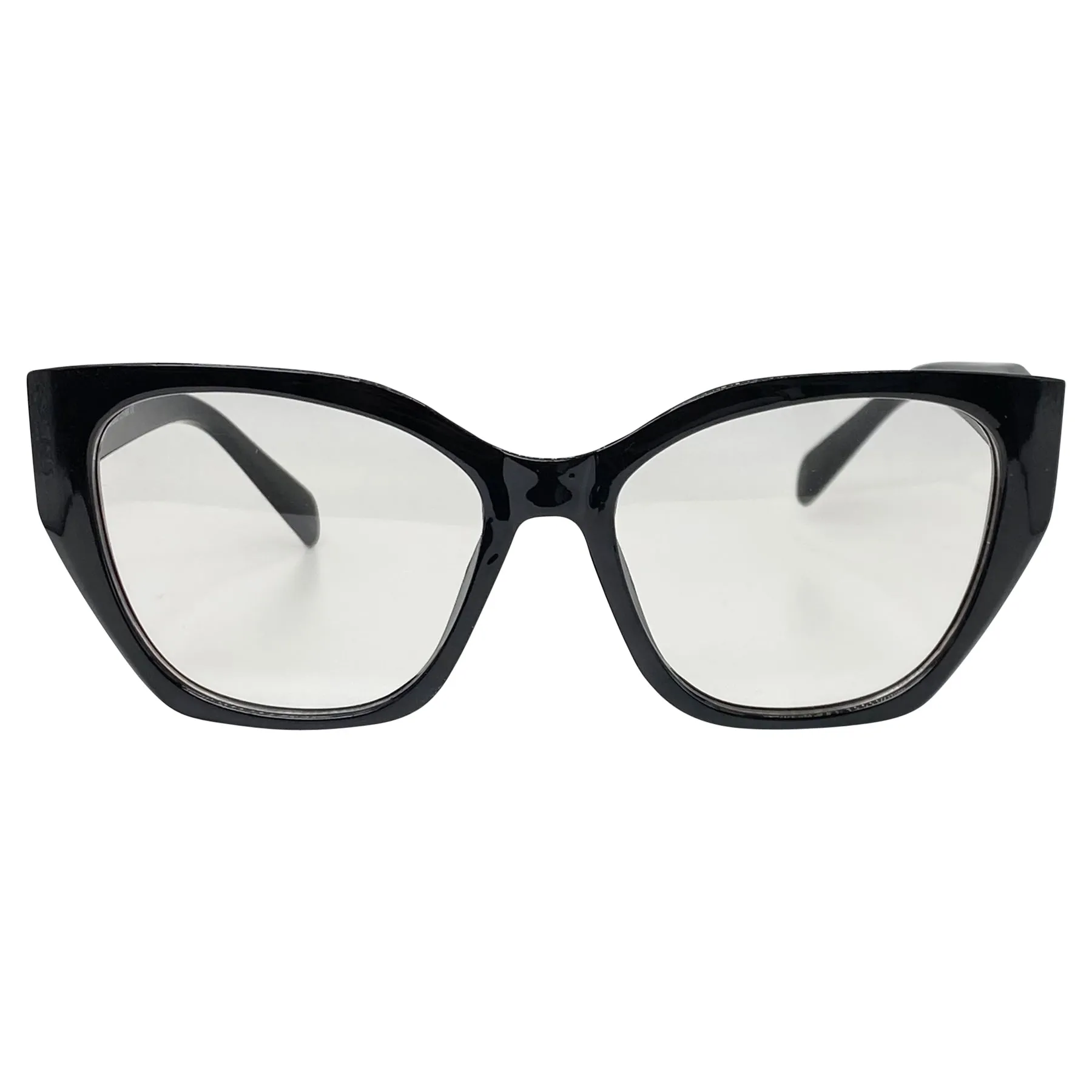 GRETCHEN Clear Angular Cat-Eye Glasses