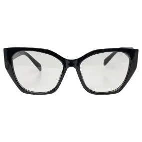 GRETCHEN Clear Angular Cat-Eye Glasses
