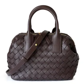 Hestia | Elegant Brown Woven Leather Handbag – Timeless Craftsmanship & Everyday Luxury