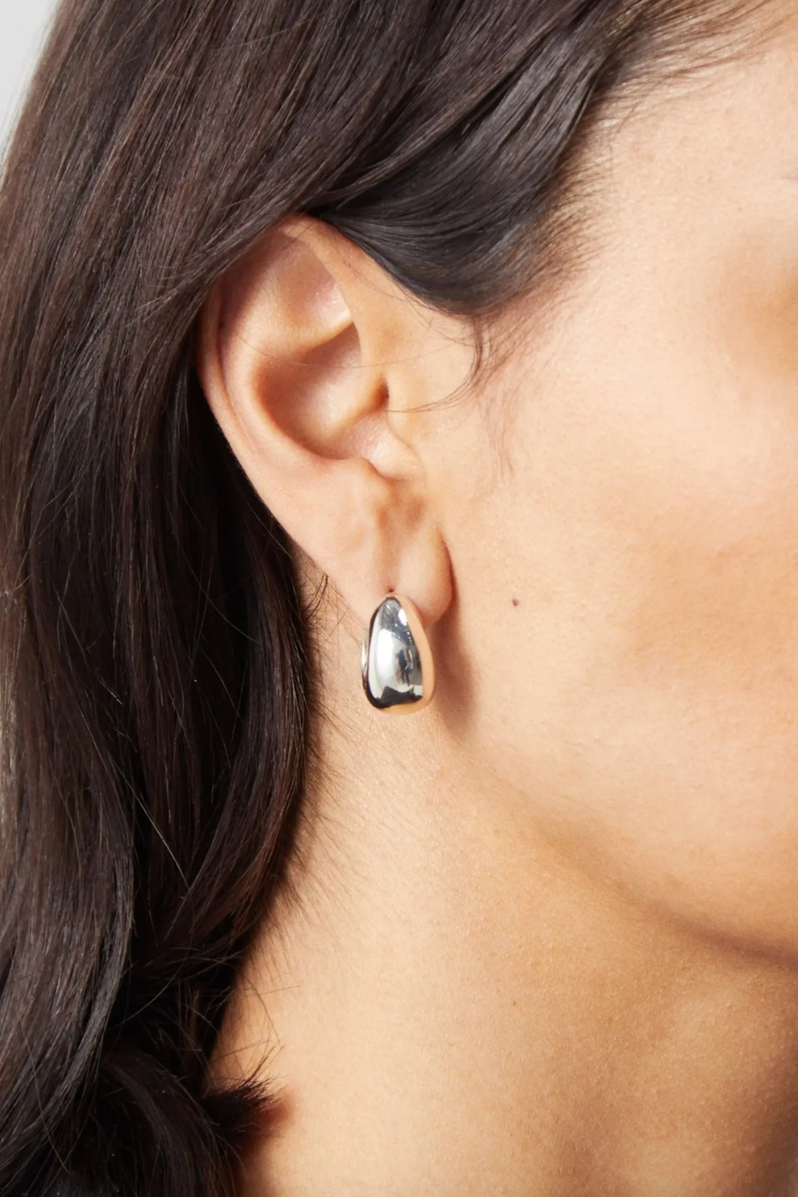 Hinged Sterling-Silver Hoop Earrings