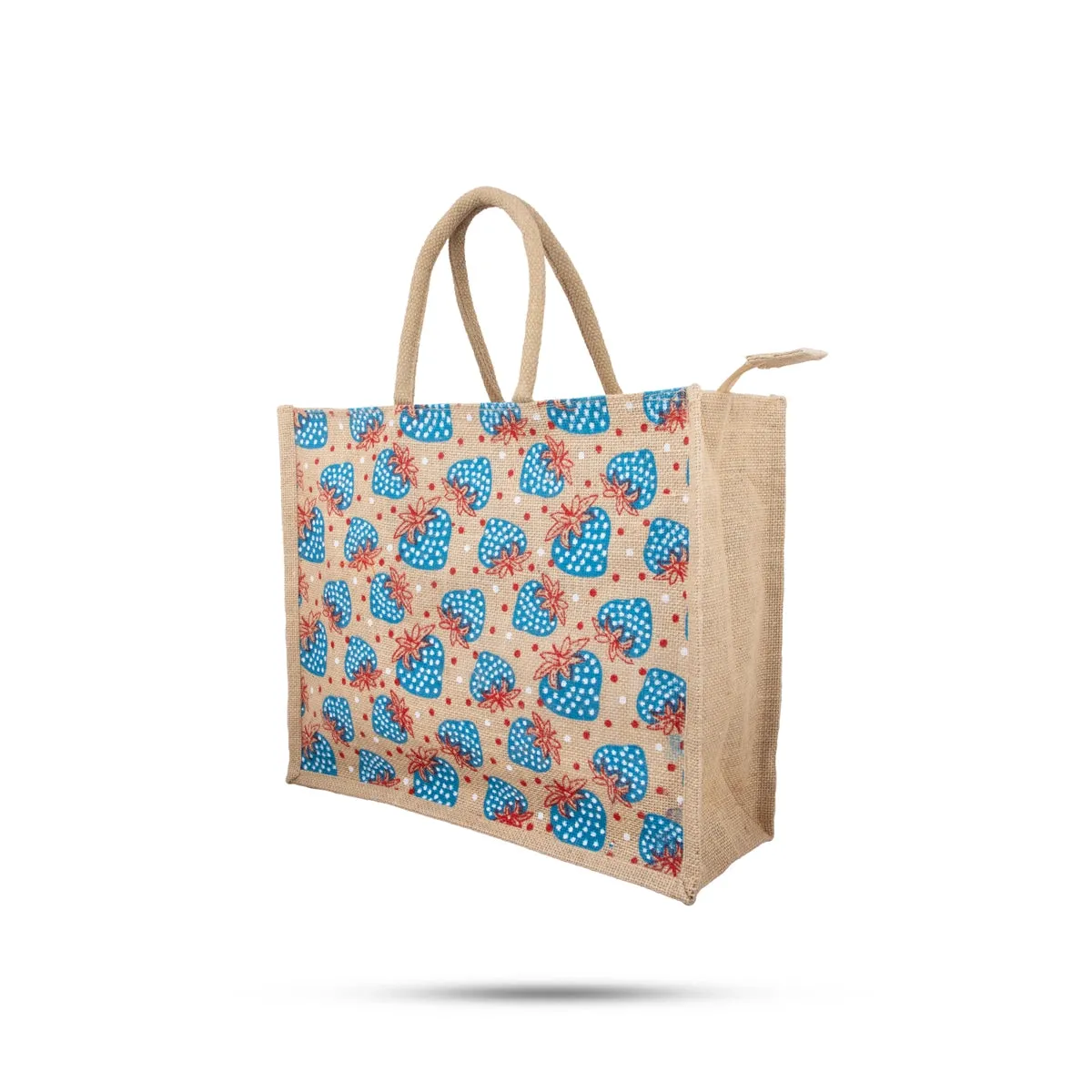 Jute Shopping Bag with Zip - 13 x 16 Inches | Jute Bag/ Handbag/ Tote Bag for Women