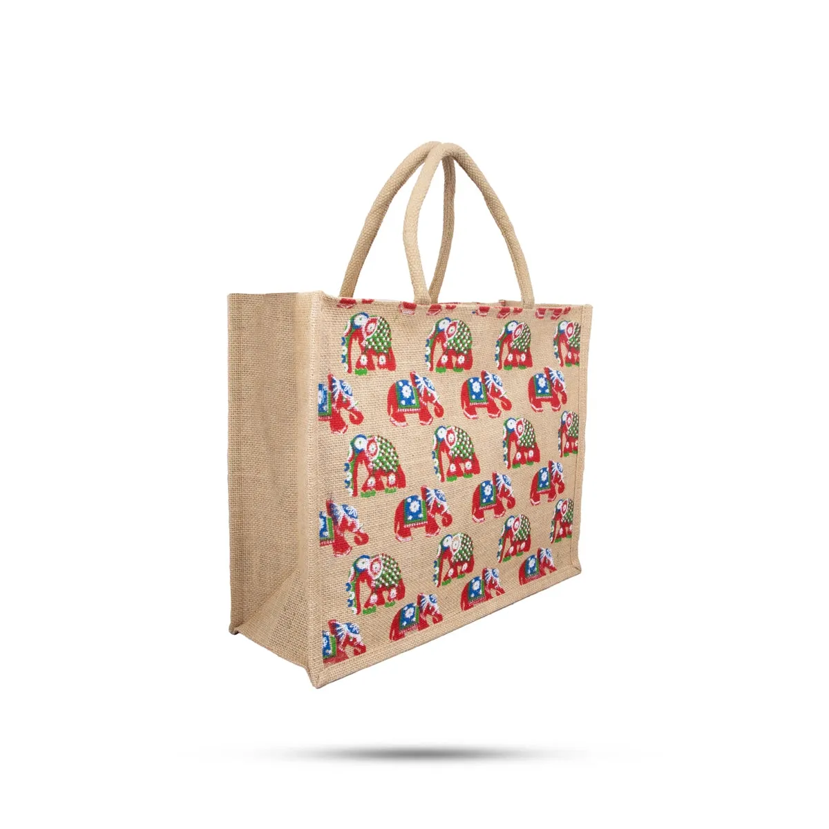 Jute Shopping Bag with Zip - 13 x 16 Inches | Jute Bag/ Handbag/ Tote Bag for Women