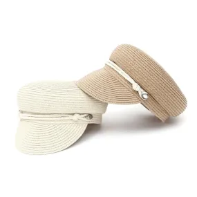 Kid's Military Style Ring Top Straw Hat