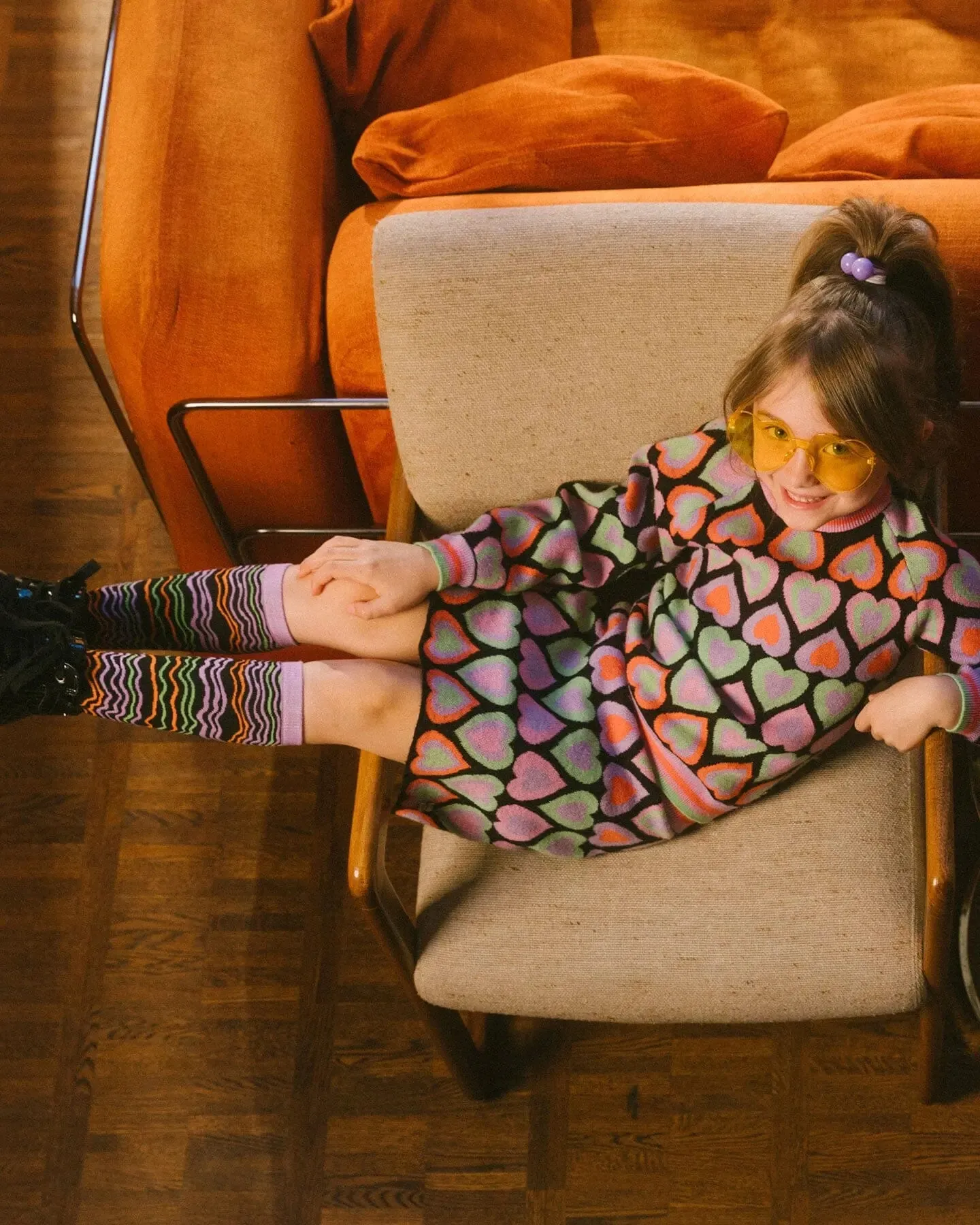 Knee Socks Multicolored Zebra